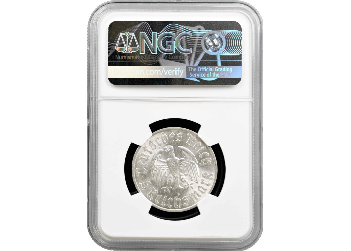 Germany - Third Reich 5 reichsmark 1933 F, NGC MS63, "450th Ann. Martin Luther"