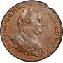 Austrian Netherlands 2 liards 1777, PCGS MS64 BN, "Maria Theresa (1740 - 1780)" Top Pop