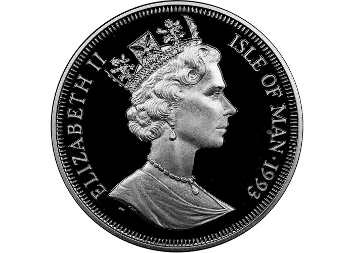Isle of Man 1 crown 1993, NGC PF69 UC, "Preserve the Planet Diplodocus" Top Pop