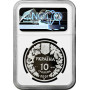 Ukraine 10 hryven 2001, NGC PF69 UC, "Flora and Fauna - Eurasian lynx" silver