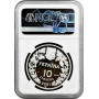 Ukraine 10 hryven 2001, NGC PF69 UC, "Flora and Fauna - Eurasian lynx" silver