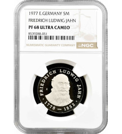 Germany - GDR 5 mark 1977, NGC PF68 UC, "125th Anniver. - Friedrich Ludwig Jahn"