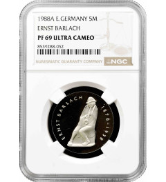 Germany - GDR 5 mark 1988, NGC PF69 UC, "Death of Ernst Barlach" Top Pop
