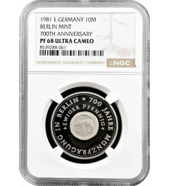 Germany - GDR 10 mark 1981, NGC PF68 UC, "700th Anniversary - Coinage in Berlin"