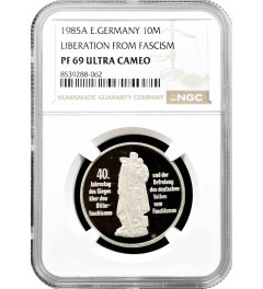 Germany - GDR 10 mark 1985, NGC PF69 UC, "Liberation from Fascism" Top Pop