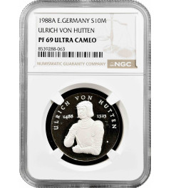 Germany - GDR 10 mark 1988, NGC PF67 UC, "Ulrich von Hutten" Top Pop