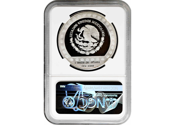Mexico 100 pesos 1992 Mo, NGC PF69 UC, "Pre-Columbian - Huehueteotl" silver coin
