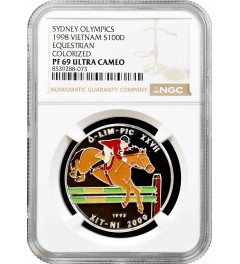 Vietnam 100 dong 1998, NGC PF69 UC, "Sydney Olympics - Equestrian" Top Pop