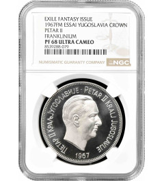 Yugoslavia 400 dinar 1967 FM, NGC PF68 UC ESSAI, "King Peter II In Exile"