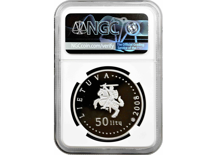 Litauen 50 litu 2008 LMK, NGC PF69 UC, „Litauische Natur – Humble-bee“