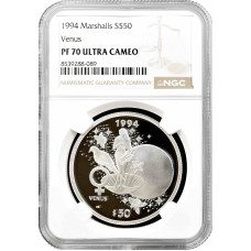 Маршаллові острови 50 доларів 1994, NGC PF70 UC, "Венера" ​​Топ Поп 1/0