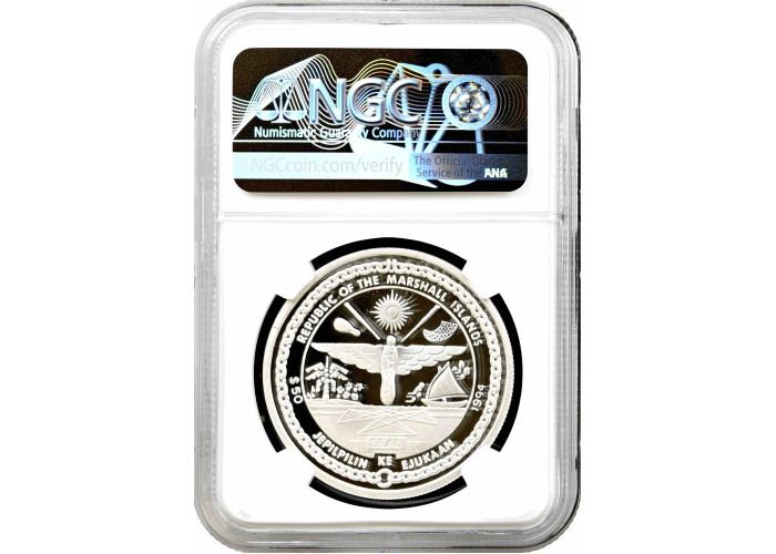 Marshall Islands 50 dollars 1994, NGC PF70 UC, "Mercury" Top Pop 1/0