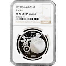 Маршаллові Острови 50 доларів 1994, NGC PF70 UC, "The Sun" Top Pop 1/0