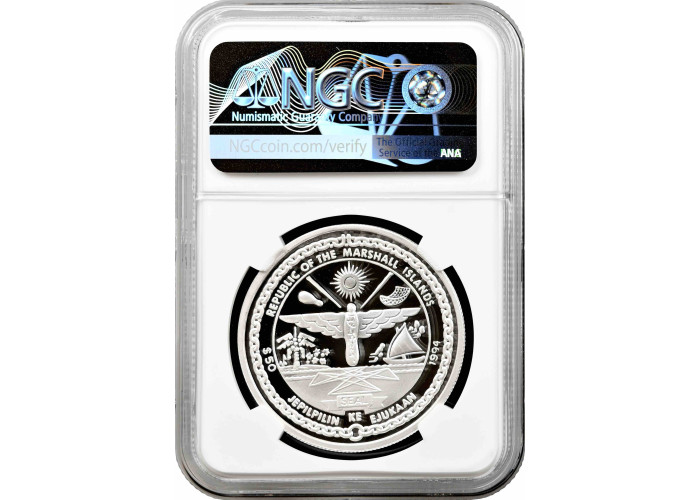 Marshall Islands 50 dollars 1994, NGC PF70 UC, "Saturn" Top Pop 1/0