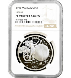 Marshall Islands 50 dollars 1994, NGC PF69 UC, "Uranus" Top Pop 2/0