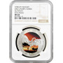 Zambia 5000 kwacha 2002, NGC MS67, "African Wildlife - Elephants" colorised