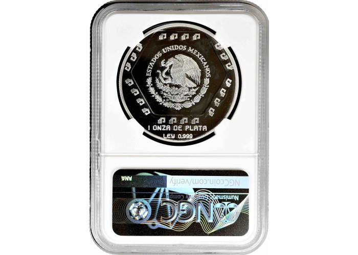 Мексика 5 песо 1994 г. Mo, NGC PF69 UC, "Майя - Dintel 26"