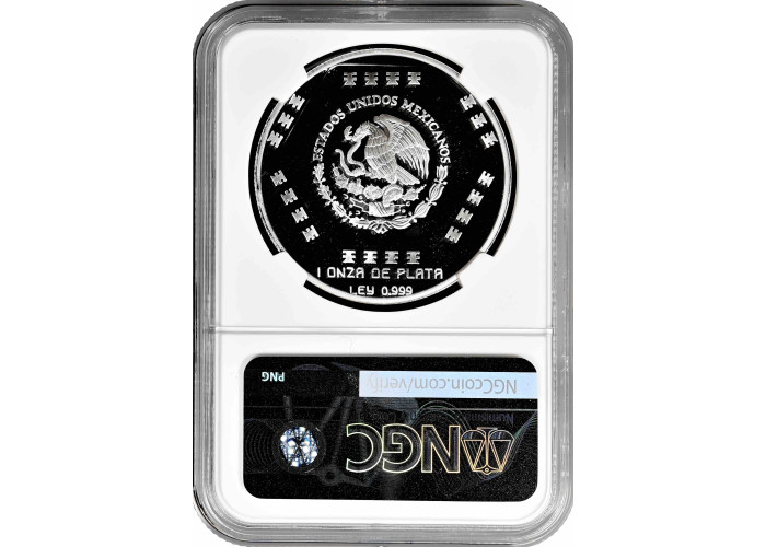 Мексика 5 песо 1994 г. Mo, NGC PF69 UC, "Доколумбова культура - Chaac Mool"