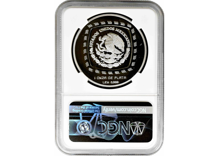 Мексика 5 песо 1996 Mo, NGC PF68 UC, "Olmec - Senor De Las Limas"