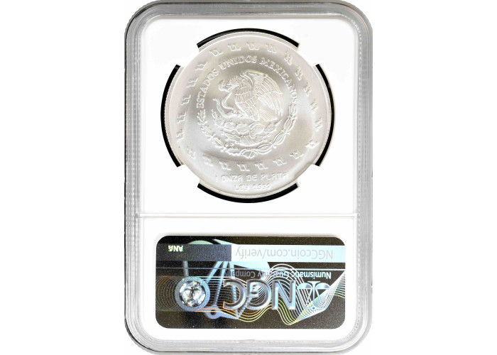 Мексика 5 песо 1998 Mo, NGC MS69, "Pre-Columbian Toltec - Quetzalcoatl"