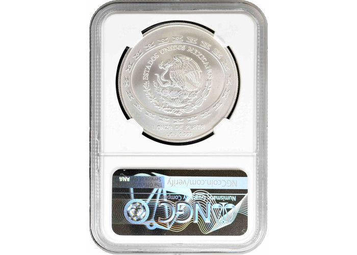 Mexico 5 pesos 1998 Mo, NGC MS67, "Teotihuacan - Jugador de Pelota"