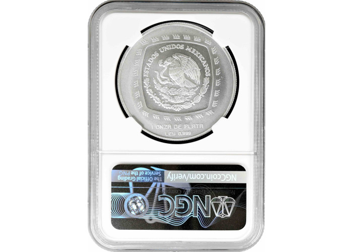 Mexico 5 pesos 1998 Mo, NGC MS68, "Olmec - Senor De Las Limas" silver coin