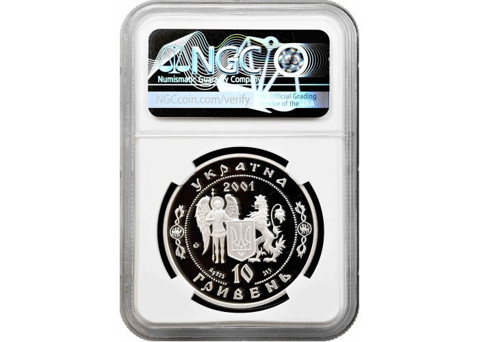 Ukraine 10 hryven 2001, NGC PF70 UC, "Cossack Age - Ivan Mazepa" Top Pop