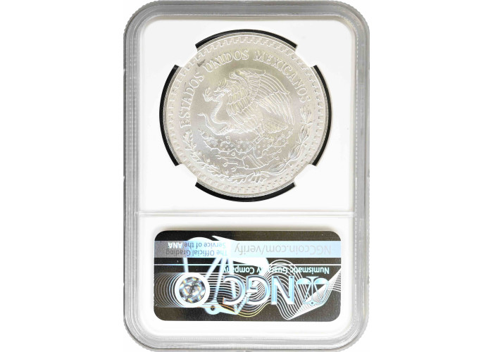 Mexico 1 onza 1998 Mo, NGC MS67, "Silver Bullion Coinage "Libertad"