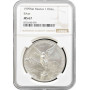 Mexico 1 onza 1999 Mo, NGC MS67, "Silver Bullion Coinage "Libertad"