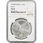 Mexico 1 onza 1999 Mo, NGC MS66, "Silver Bullion Coinage "Libertad"