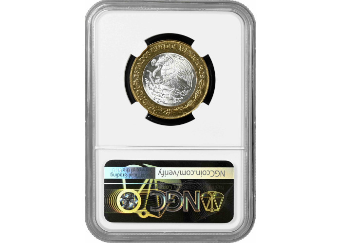 Mexico 10 pesos 1995 Mo, NGC MS65, "United Mexican States (1992 - 2023)"