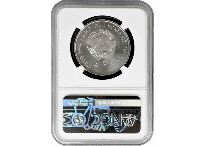 Vietnam 10 dong 1993, NGC MS68, "Prehistoric Animals - Diplodocus"