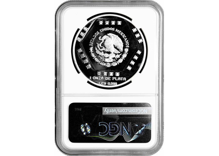 Mexico 5 pesos 1994 Mo, NGC PF69 UC, "Pre-Columbian Maya - Chaac Mool"