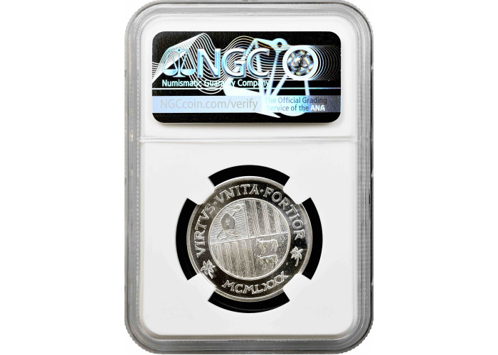 Andorra 1500 diners 1980, NGC PF67 UC, "Episcopal Joan Martí i Alanis" CATALAN