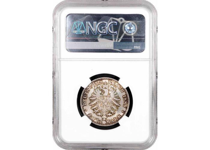 Prussia 2 mark 1888 A, NGC MS65, "King Friedrich III (03.1888 - 06.1888)"