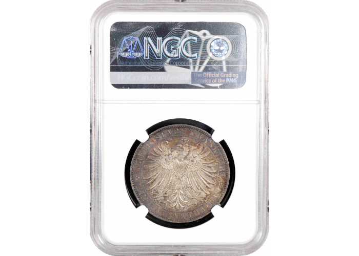 Frankfurt 1 thaler 1863, NGC MS63, "Assembly of Princes" silver coin