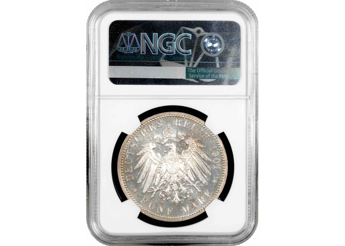 Пруссия 5 марок 1901 г. A, NGC PF62, "200 лет Пруссии"