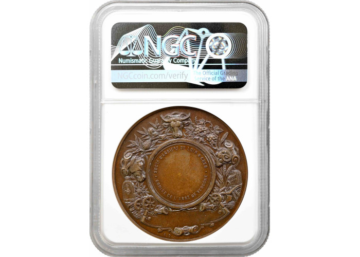 France bronze medal ND, NGC MS63 BN, "Vendôme Agricultural Competition"