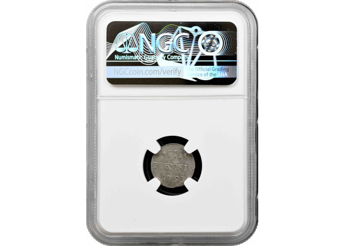 Sachsen 3 Pfennig 1793 C, NGC MS63, "Friedrich August (1763 - 1806)"