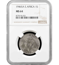 British East Africa 1 shilling 1946 SA, NGC MS64, "King George VI (1937 - 1952)"