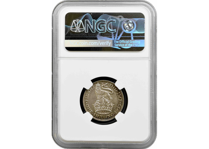 Great Britain 1 shilling 1929, NGC MS64, "King George V (1910 - 1936)" silver