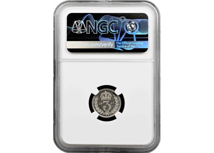Великобритания (Монди) 3 пенса 1937 г., NGC PF66, "Король Георг VI (1937 - 1952)"