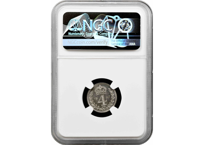 Great Britain (Maundy) 4 pence 1937, NGC PF67, "King George VI (1937 - 1952)"