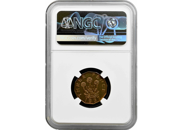 Great Britain 3 pence 1937, NGC PF66, "King George VI (1937 - 1952)"