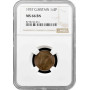 Great Britain 1 farthing 1937, NGC MS66 BN, "King George VI (1937 - 1952)"