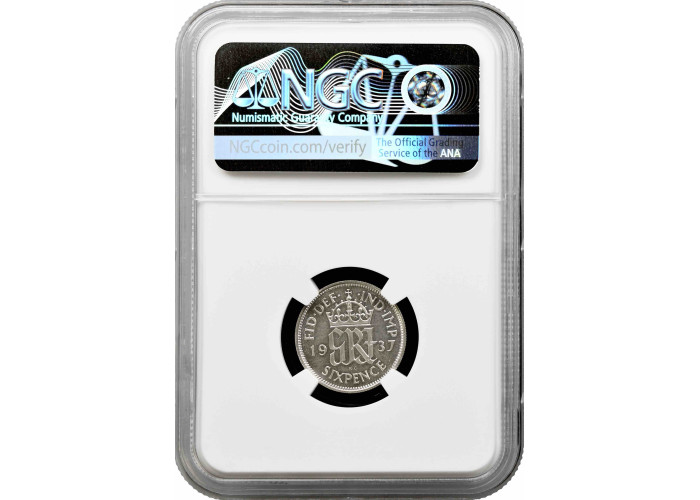 Great Britain 6 pence 1937, NGC PF66, "King George VI (1937 - 1952)"