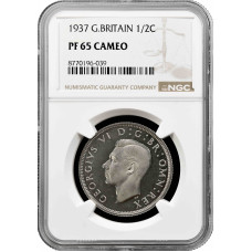 Great Britain 1/2 crown 1937, NGC PF65 CAM, "King George VI (1937 - 1952)"