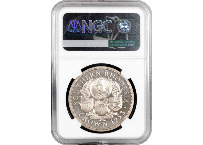 Southern Rhodesia 1 crown 1953, NGC PF62, "Anniver. - Birth of the Cecil Rhodes"