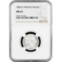 Франция 1 франк 1887 г. A, NGC MS63, "Третья Республика (1870 - 1941)"