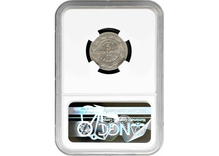 Гондурас 5 сентаво 1932 г., NGC MS64, "Республика Гондурас (1931 - 2019)"
